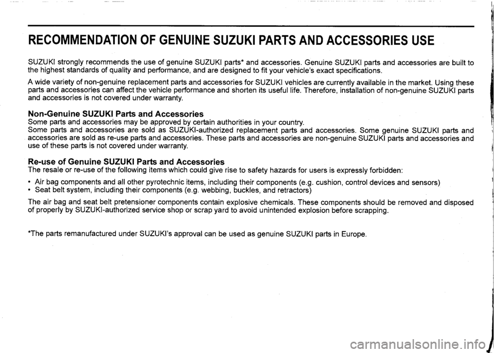 SUZUKI SX4 2009  Owners Manual 
