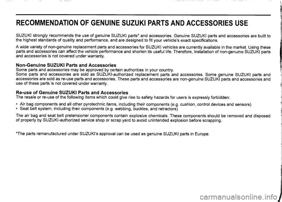 SUZUKI SX4 2007  Owners Manual 