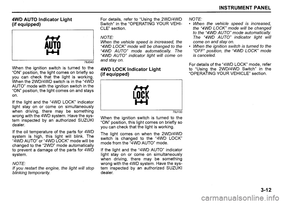 SUZUKI SX4 2012 Manual Online 