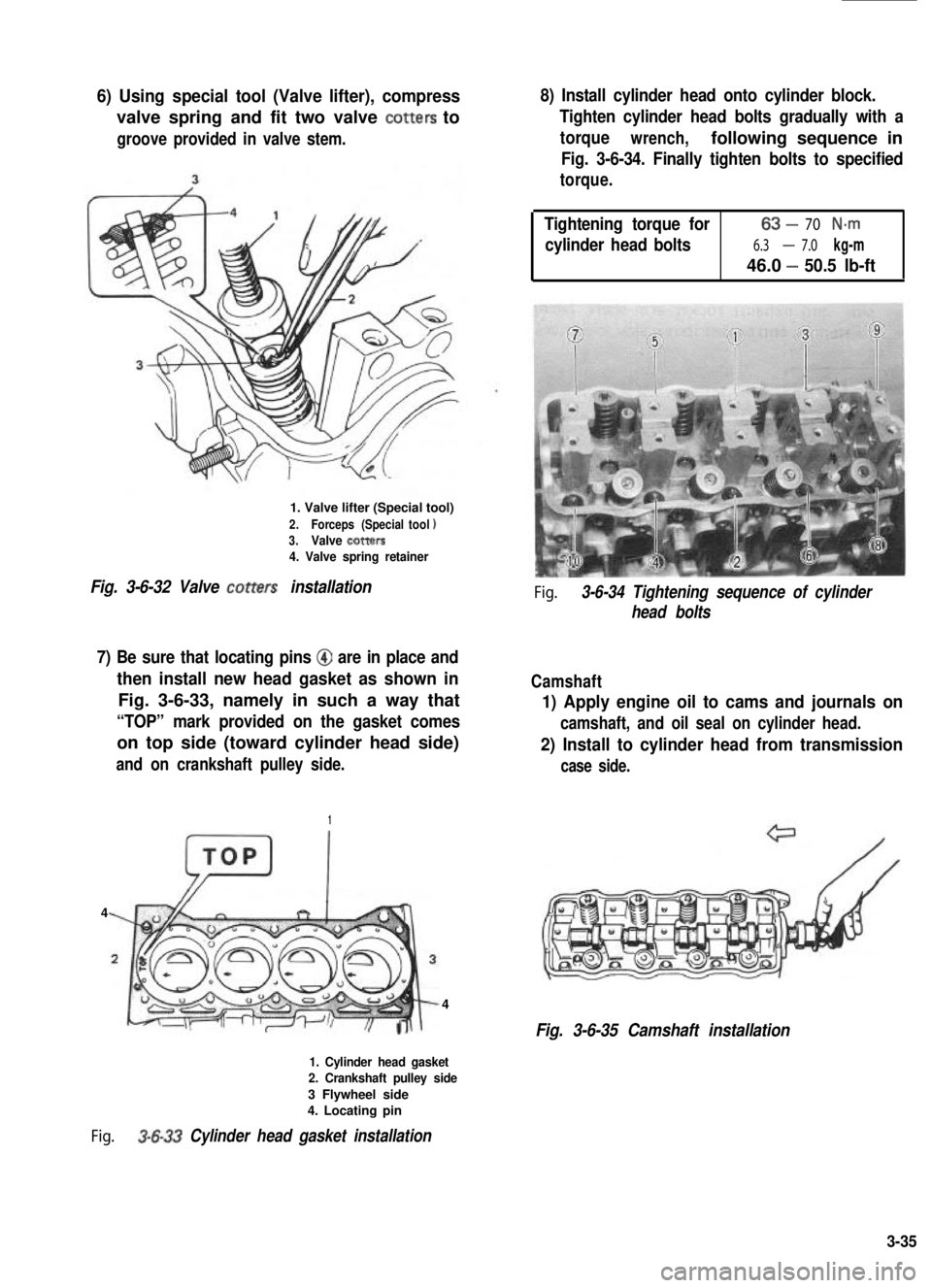 SUZUKI GRAND VITARA 1987 Service Repair Manual 6) Using special tool (Valve lifter), compress
valve spring and fit two valve totters to
groove provided in valve stem.
1. Valve lifter (Special tool)
2.Forceps (Specialtool13.Valve totters4. Valve sp SUZUKI GRAND VITARA 1987 Service Repair Manual 6) Using special tool (Valve lifter), compress
valve spring and fit two valve totters to
groove provided in valve stem.
1. Valve lifter (Special tool)
2.Forceps (Specialtool13.Valve totters4. Valve sp