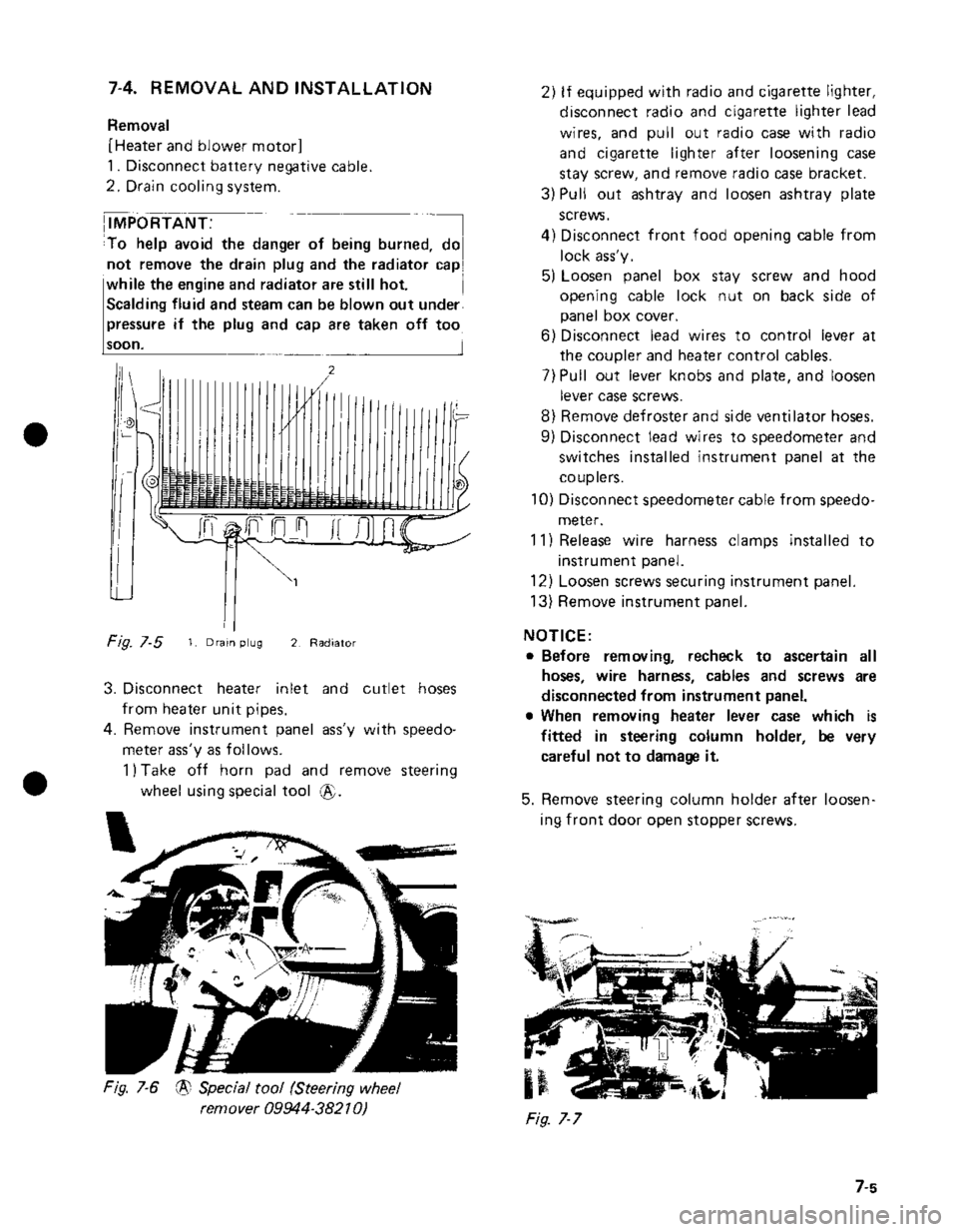 SUZUKI GRAND VITARA 1987  Service Repair Manual 