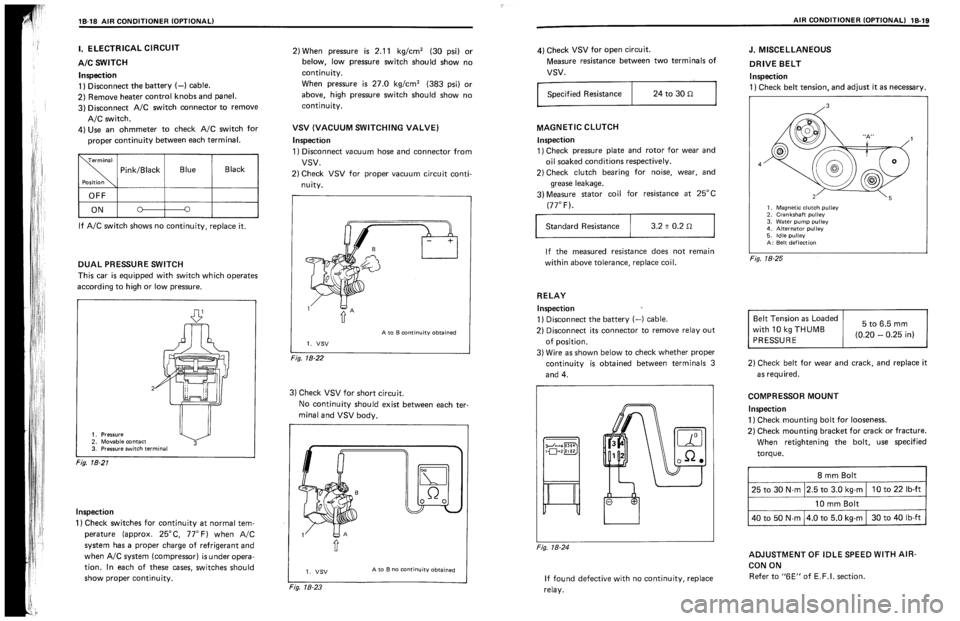 SUZUKI SWIFT 1989 Owners Manual 
