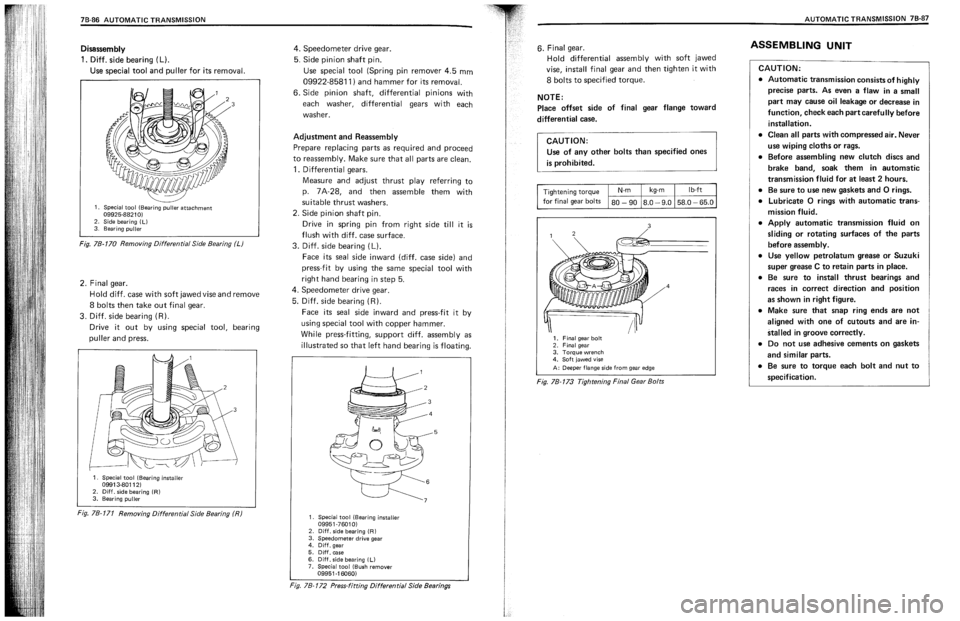 SUZUKI SWIFT 1989 Service Manual SUZUKI SWIFT 1989 Service Manual