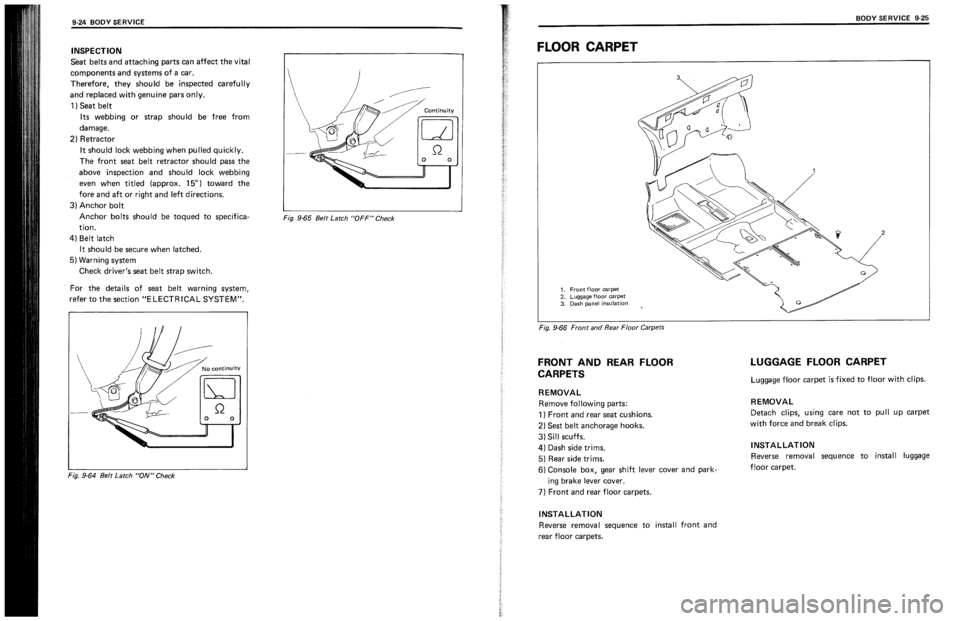 SUZUKI SWIFT 1989 Service Manual SUZUKI SWIFT 1989 Service Manual