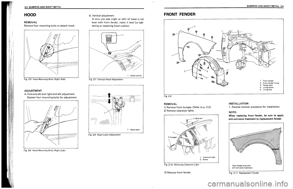 SUZUKI SWIFT 1989 Workshop Manual 