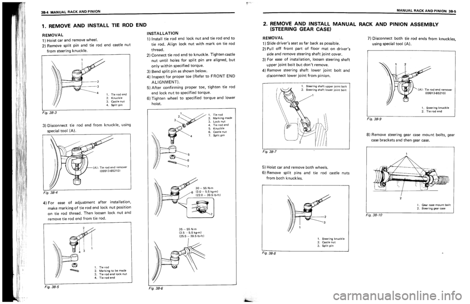 SUZUKI SWIFT 1989 Workshop Manual 
