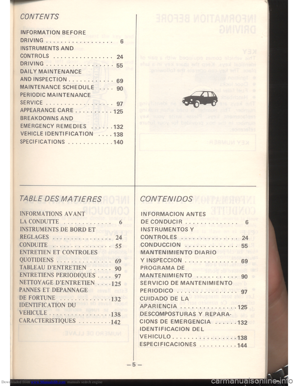 SUZUKI ALTO 1985 2.G Owners Manual Downloaded from www.Manualslib.com manuals search engine   