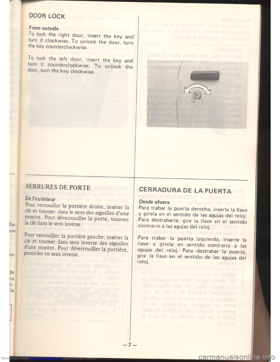 SUZUKI ALTO 1985 2.G Owners Manual Downloaded from www.Manualslib.com manuals search engine   