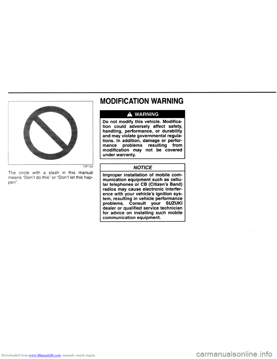 SUZUKI GRAND VITARA 2005 3.G Owners Manual Downloaded from www.Manualslib.com manuals search engine   