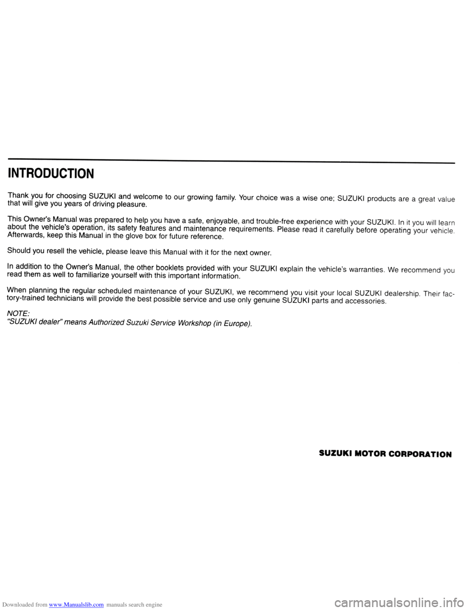 SUZUKI GRAND VITARA 2005 3.G Owners Manual Downloaded from www.Manualslib.com manuals search engine   