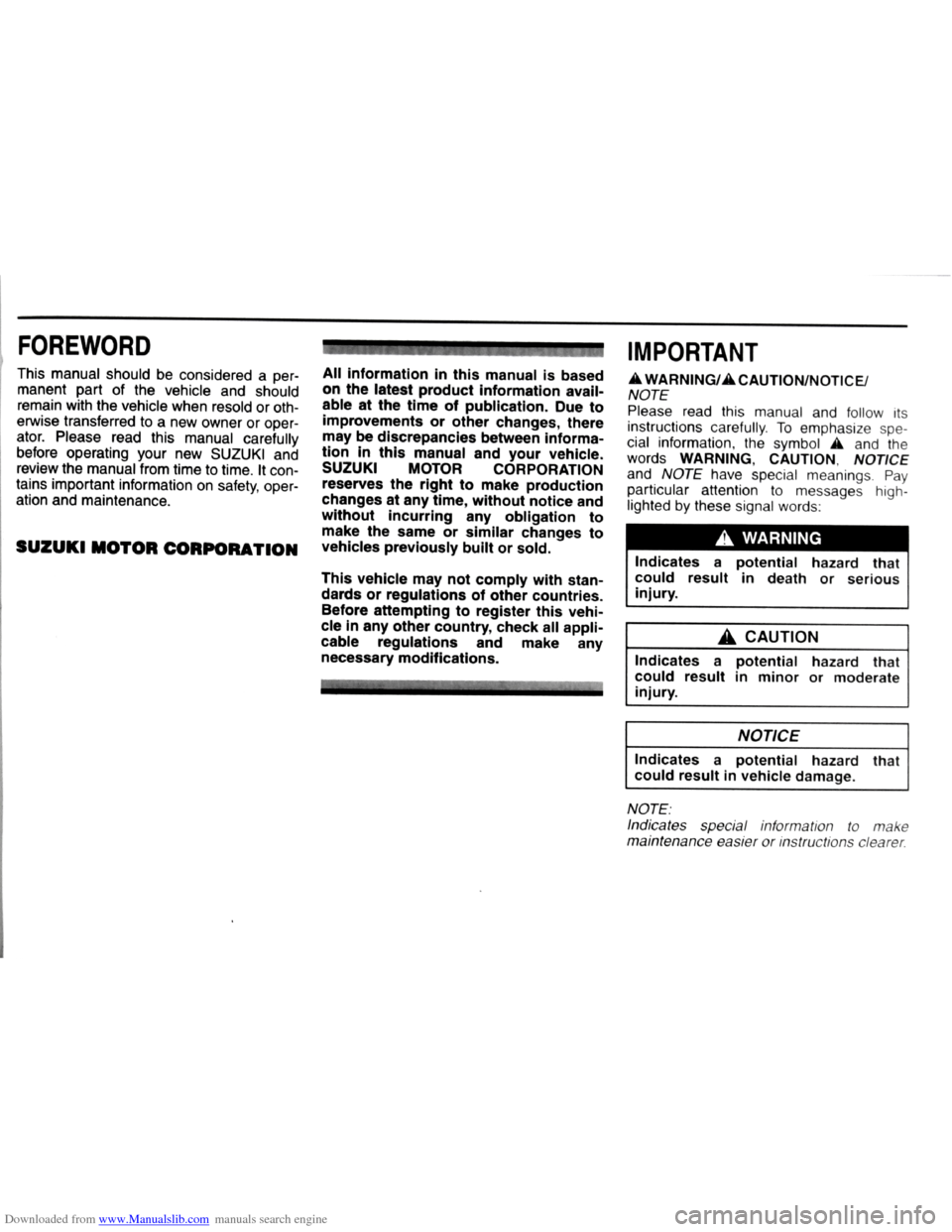 SUZUKI KIZASHI 2009 1.G Owners Manual Downloaded from www.Manualslib.com manuals search engine SUZUKI KIZASHI 2009 1.G Owners Manual Downloaded from www.Manualslib.com manuals search engine