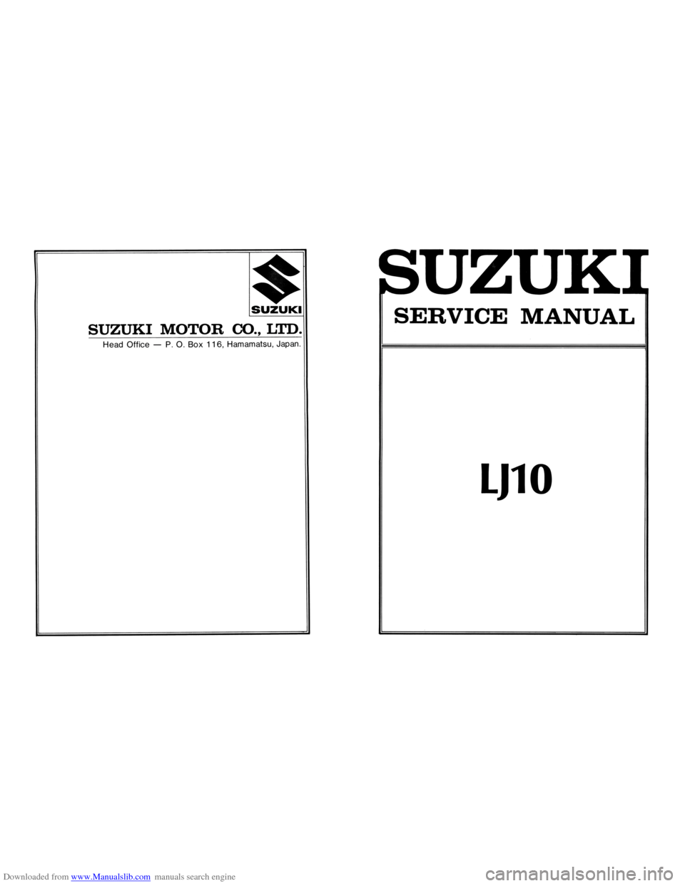 SUZUKI LJ10 1979 1.G Service Workshop Manual 
