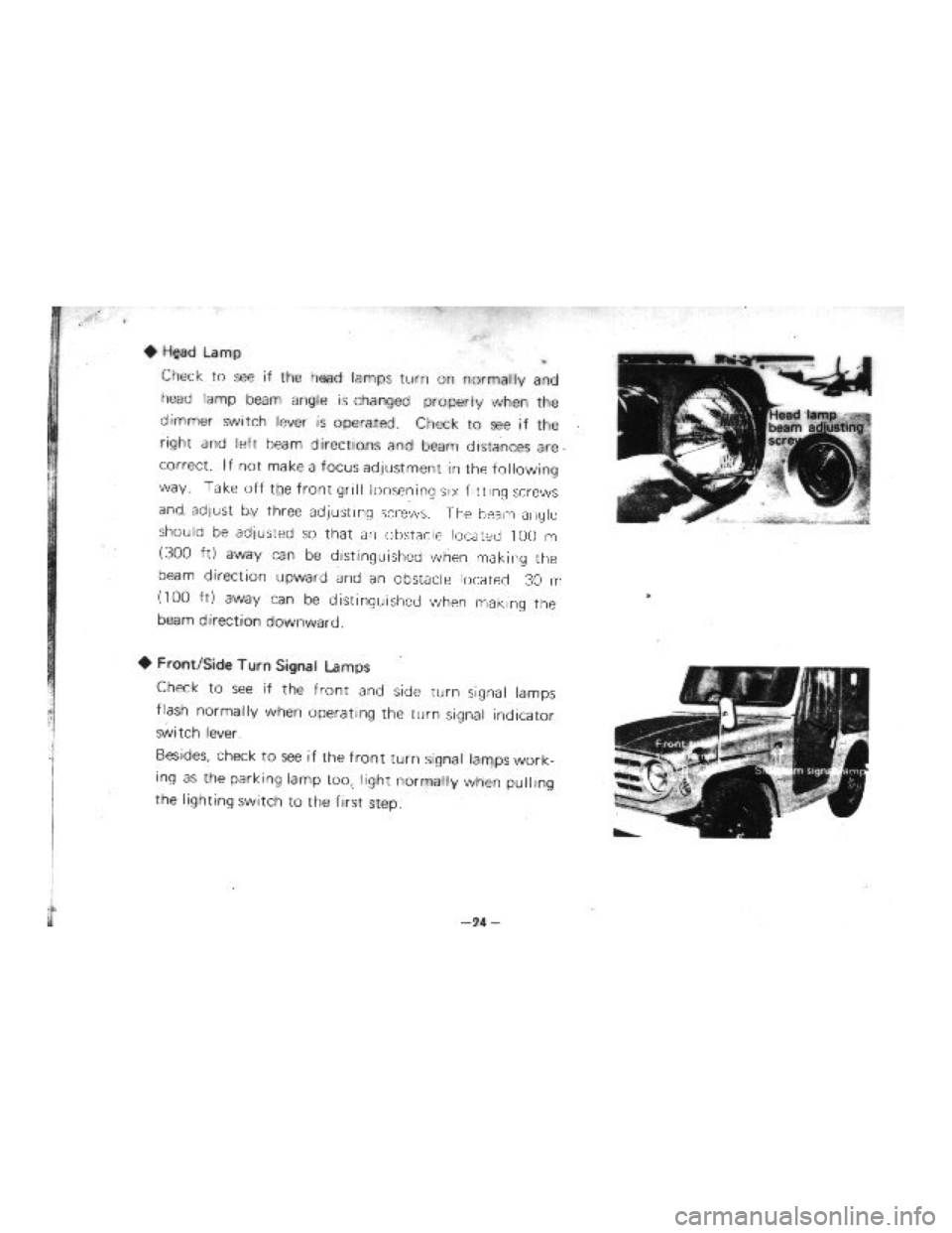 SUZUKI LJ10 1975 1.G Owners Manual SUZUKI LJ10 1975 1.G Owners Manual
