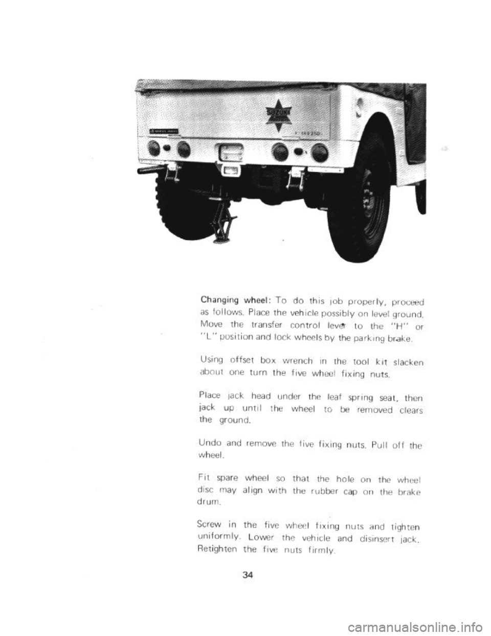 SUZUKI LJ20 1975 1.G Owners Guide SUZUKI LJ20 1975 1.G Owners Guide