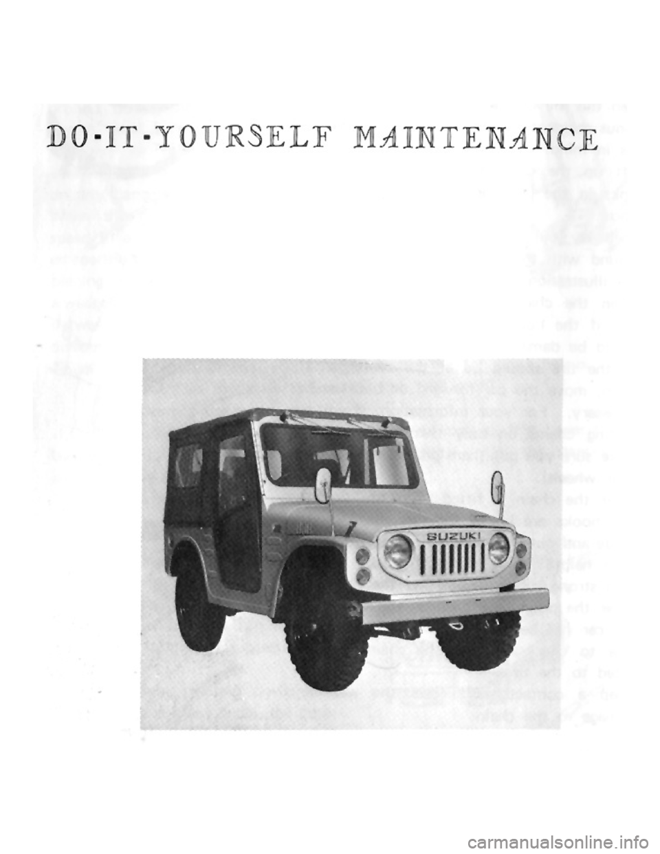 SUZUKI LJ50 1975 1.G Workshop Manual SUZUKI LJ50 1975 1.G Workshop Manual