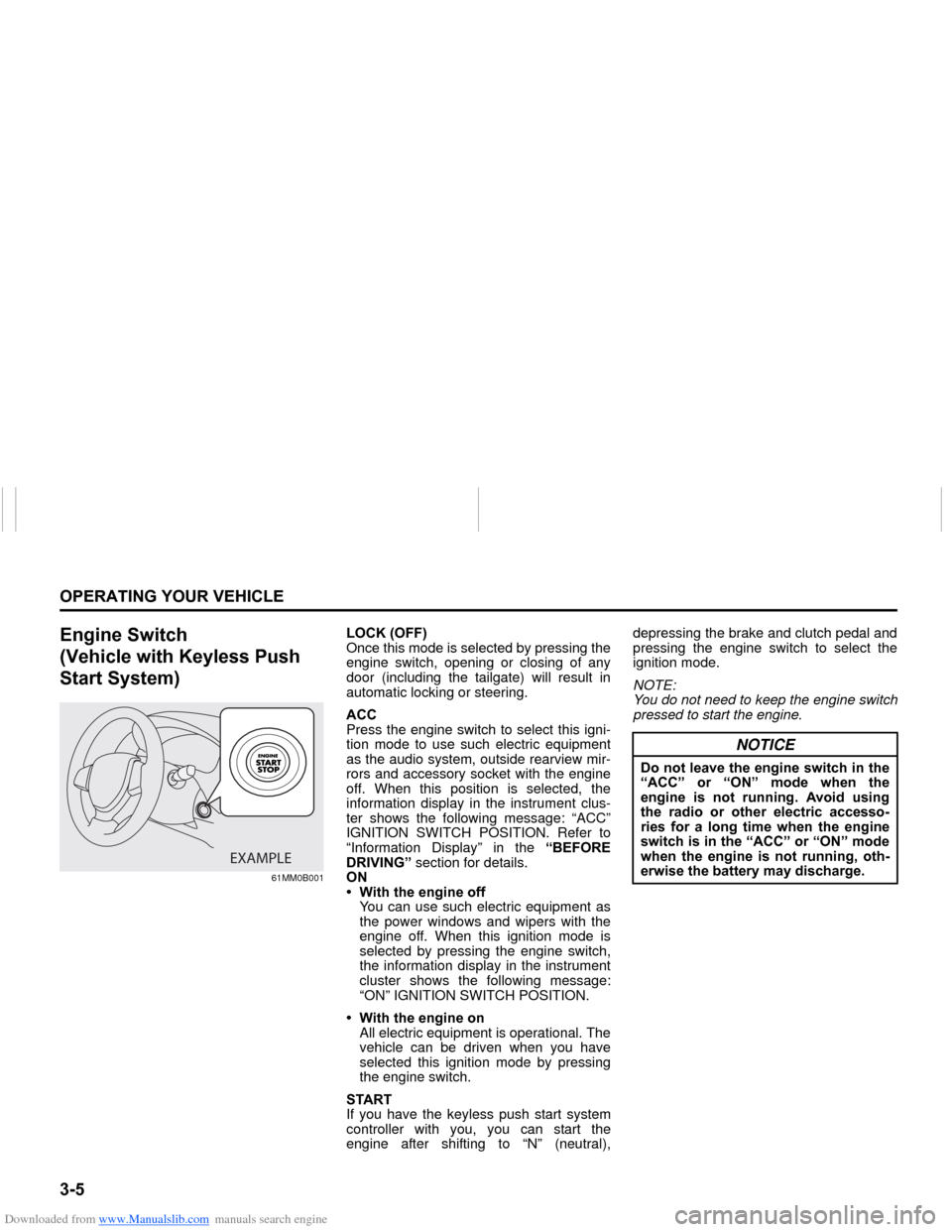 SUZUKI NEXA 2015 1.G Owners Manual Downloaded from www.Manualslib.com manuals search engine ����2�3�(�5�$�7�,�1�*��<�2�8�5��9�(�+�,�&�/�(
���0�6�����(
�(�Q�J�L�Q�H��6�Z�L�W�F�K
��9�H�K�L�F�O�H��Z�L�W�K��.�H�\�O�H�V�V��3