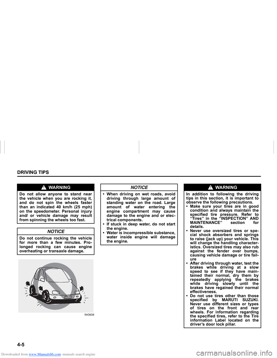 SUZUKI NEXA 2015 1.G Owners Manual Downloaded from www.Manualslib.com manuals search engine �����5�,�9�,�1�*��7�,�3�6
���0�6�����(
54G638
�:�$ �5 �1 �, �1 �*
��R��Q�R�W��D�O�O�R�Z��D�Q�\�R�Q�H��W�R��V�W�D�Q�G��Q�H�D�U