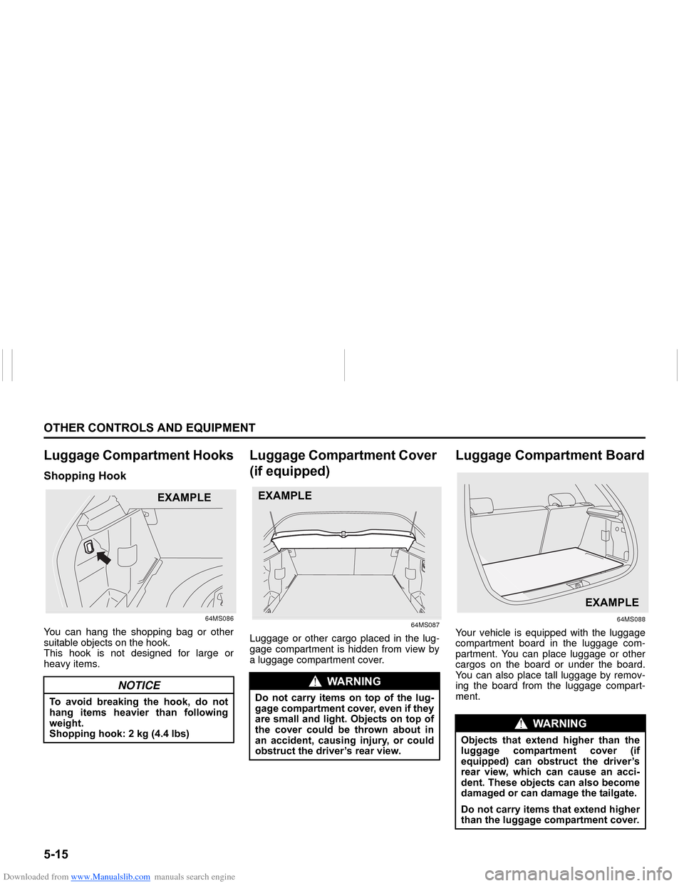 SUZUKI NEXA 2015 1.G Owners Manual Downloaded from www.Manualslib.com manuals search engine �����2�7�+�(�5��&�2�1�7�5�2�/�6��$�1���(�4�8�,�3�0�(�1�7
���0�6�����(
�/�X�J�J�D�J�H��&�R�P�S�D�U�W�P�H�Q�W��+�R�R�N�V�6�K�R�S�