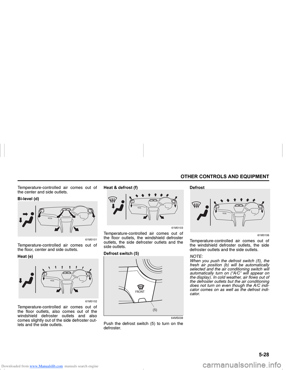 SUZUKI NEXA 2015 1.G Owners Manual Downloaded from www.Manualslib.com manuals search engine ����
�2�7�+�(�5��&�2�1�7�5�2�/�6��$�1���(�4�8�,�3�0�(�1�7
���0�6�����(
Temperature-controlled air comes out of
the center and sid