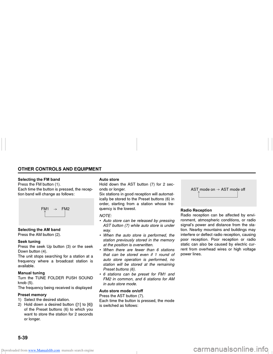 SUZUKI NEXA 2015 1.G Owners Manual Downloaded from www.Manualslib.com manuals search engine �����2�7�+�(�5��&�2�1�7�5�2�/�6��$�1���(�4�8�,�3�0�(�1�7
���0�6�����(
�6�H�O�H�F�W�L�Q�J��W�K�H��)�0��E�D�Q�G
Press the FM but