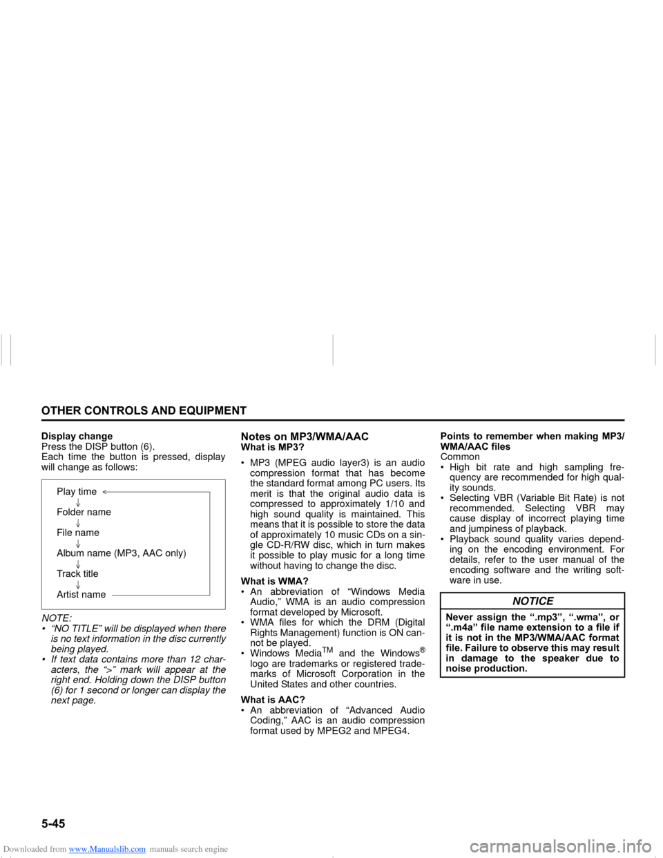 SUZUKI NEXA 2015 1.G Owners Manual Downloaded from www.Manualslib.com manuals search engine �����2�7�+�(�5��&�2�1�7�5�2�/�6��$�1���(�4�8�,�3�0�(�1�7
���0�6�����(
��L�V�S�O�D�\��F�K�D�Q�J�H
Press the DISP button (6).
Eac