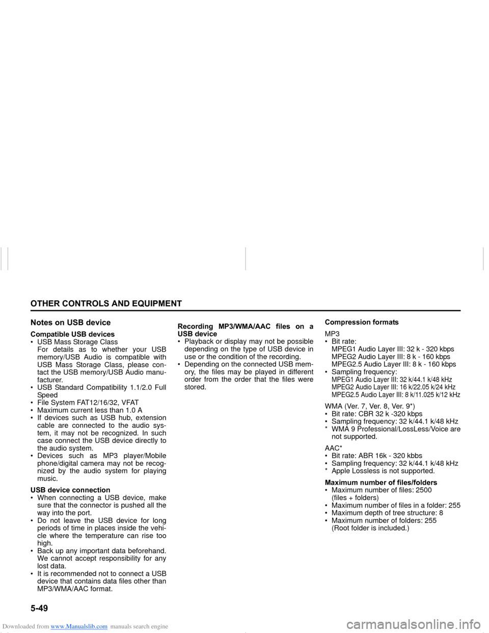 SUZUKI NEXA 2015 1.G Owners Manual Downloaded from www.Manualslib.com manuals search engine �����2�7�+�(�5��&�2�1�7�5�2�/�6��$�1���(�4�8�,�3�0�(�1�7
���0�6�����(
�1�R�W�H�V��R�Q��8�6�%��G�H�Y�L�F�H�&�R�P�S�D�W�L�E�O�H�