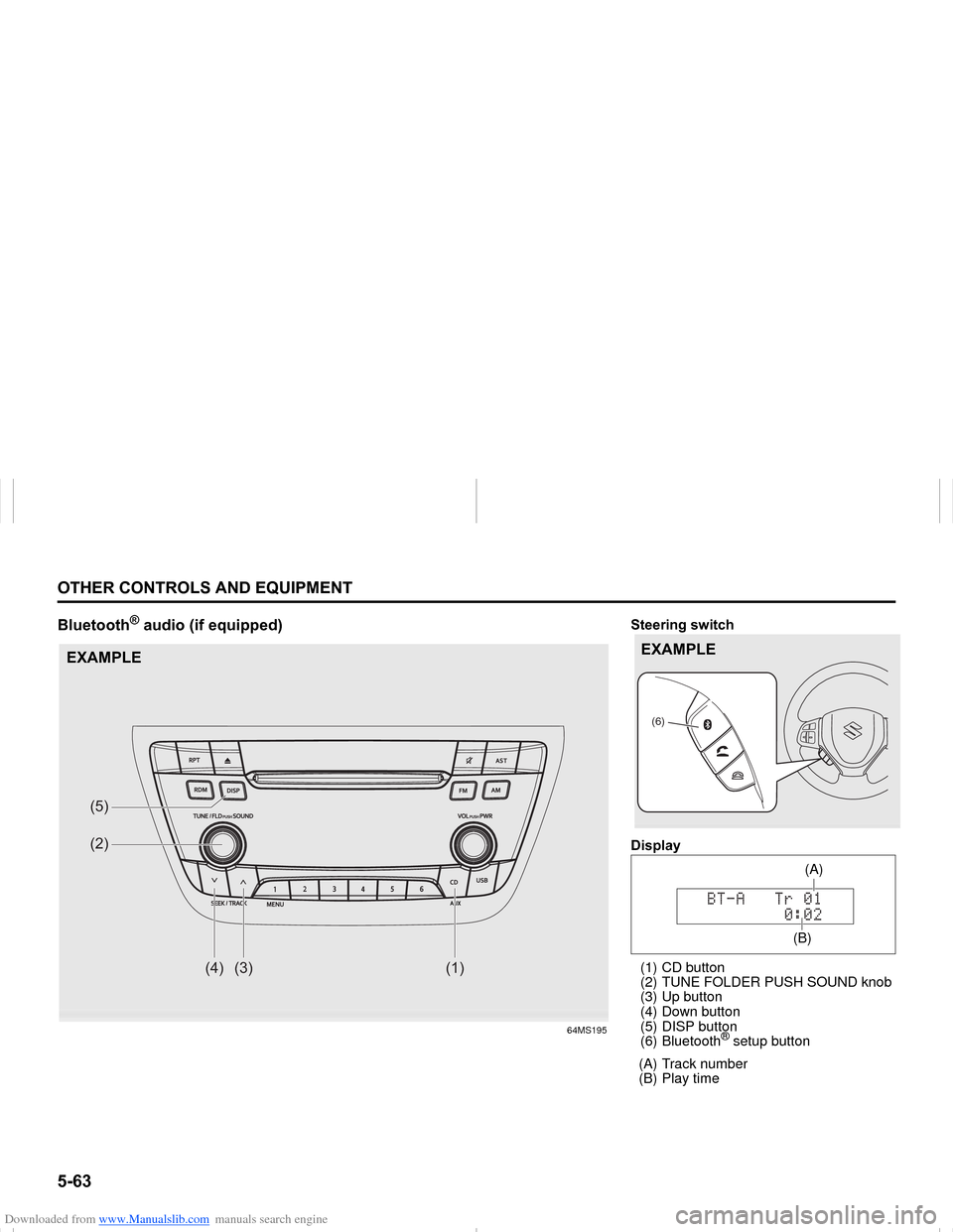 SUZUKI NEXA 2015 1.G Owners Manual Downloaded from www.Manualslib.com manuals search engine �����2�7�+�(�5��&�2�1�7�5�2�/�6��$�1���(�4�8�,�3�0�(�1�7
���0�6�����(
�%�O�X�H�W�R�R�W�K
�Š��D�X�G�L�R���L�I��H�T�X�L�S�S�H�