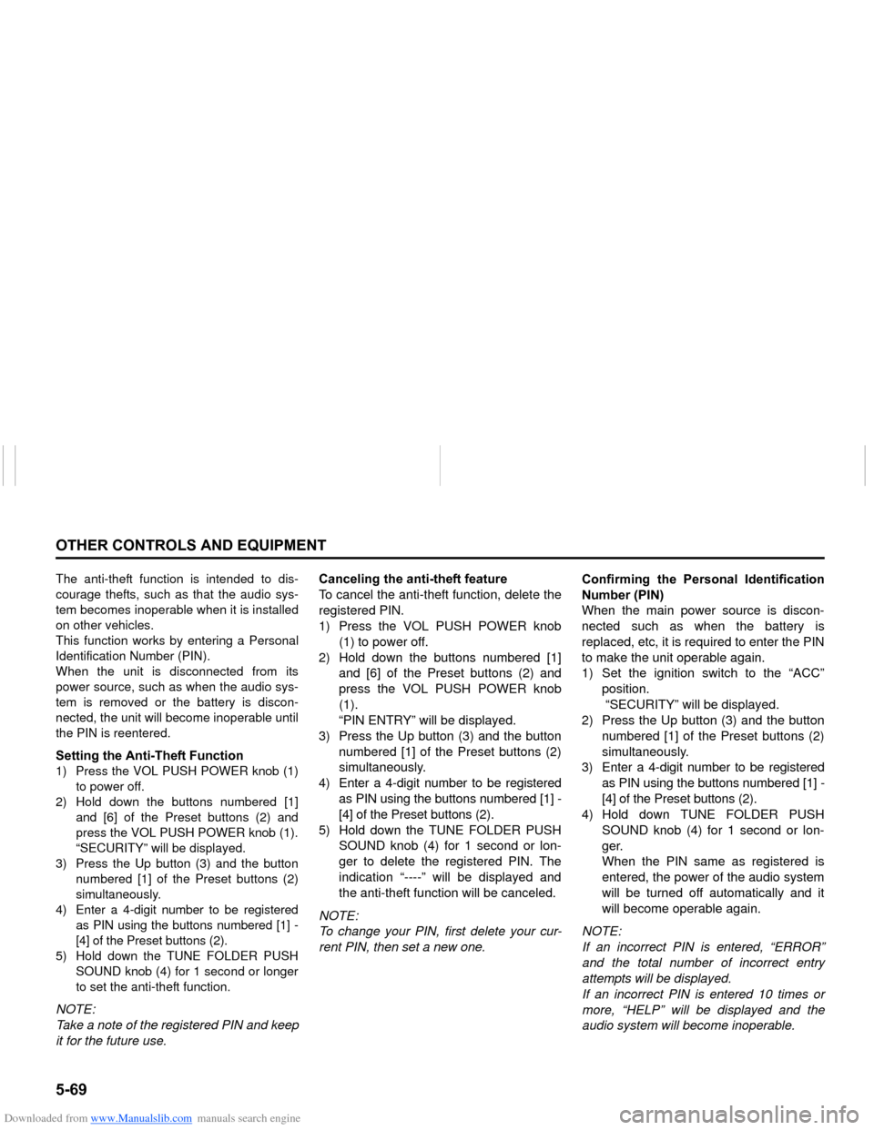 SUZUKI NEXA 2015 1.G Owners Manual Downloaded from www.Manualslib.com manuals search engine �����2�7�+�(�5��&�2�1�7�5�2�/�6��$�1���(�4�8�,�3�0�(�1�7
���0�6�����(
The anti-theft function is intended to dis-
courage thefts,