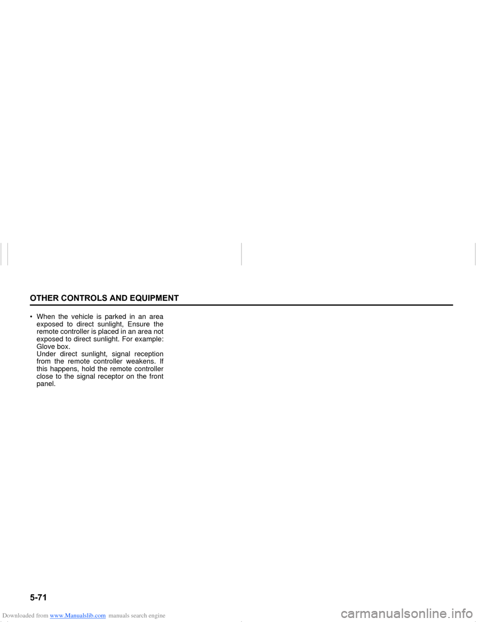 SUZUKI NEXA 2015 1.G Owners Manual Downloaded from www.Manualslib.com manuals search engine �����2�7�+�(�5��&�2�1�7�5�2�/�6��$�1���(�4�8�,�3�0�(�1�7
���0�6�����(
• When the vehicle is parked in an area
exposed to direct