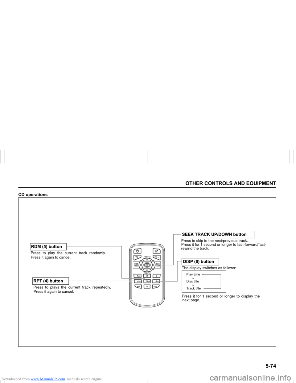 SUZUKI NEXA 2015 1.G Owners Manual Downloaded from www.Manualslib.com manuals search engine ����
�2�7�+�(�5��&�2�1�7�5�2�/�6��$�1���(�4�8�,�3�0�(�1�7
���0�6�����(
�&���R�S�H�U�D�W�L�R�Q�V
/TUNE
VOL -VOL + FLD/TUNE
MODE
