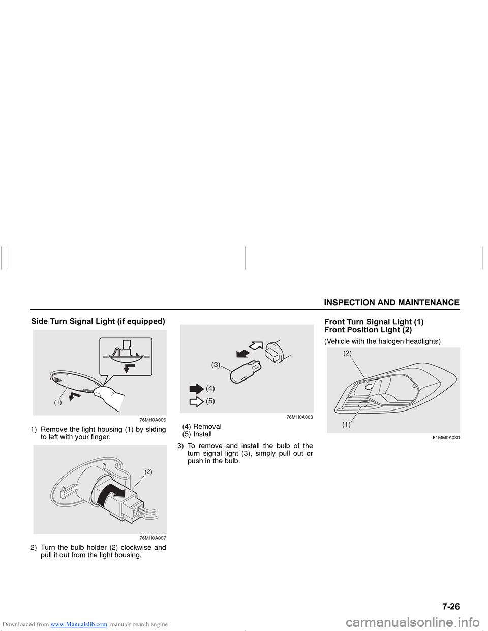 SUZUKI NEXA 2015 1.G Owners Manual Downloaded from www.Manualslib.com manuals search engine ����
�,�1�6�3�(�&�7�,�2�1��$�1���0�$�,�1�7�(�1�$�1�&�(
���0�6�����(
�6�L�G�H��7�X�U�Q��6�L�J�Q�D�O��/�L�J�K�W���L�I��H�T�X�L