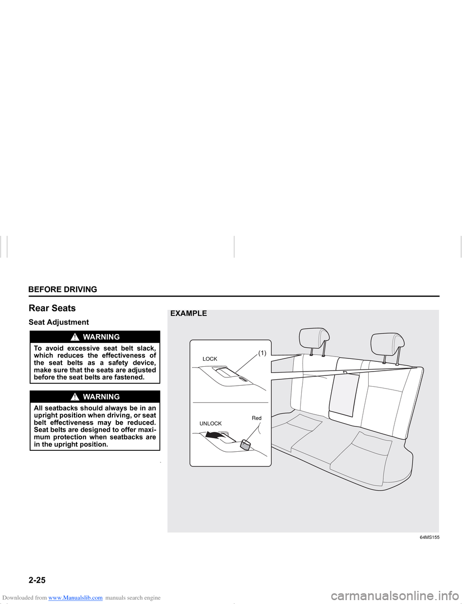 SUZUKI NEXA 2015 1.G Service Manual Downloaded from www.Manualslib.com manuals search engine �����%�(�)�2�5�(���5�,�9�,�1�*
���0�6�����(
�5�H�D�U��6�H�D�W�V�6�H�D�W��$�G�M�X�V�W�P�H�Q�W
.
�:�$�5�1�,�1�*
�7�R� �D�Y�R�L�G�