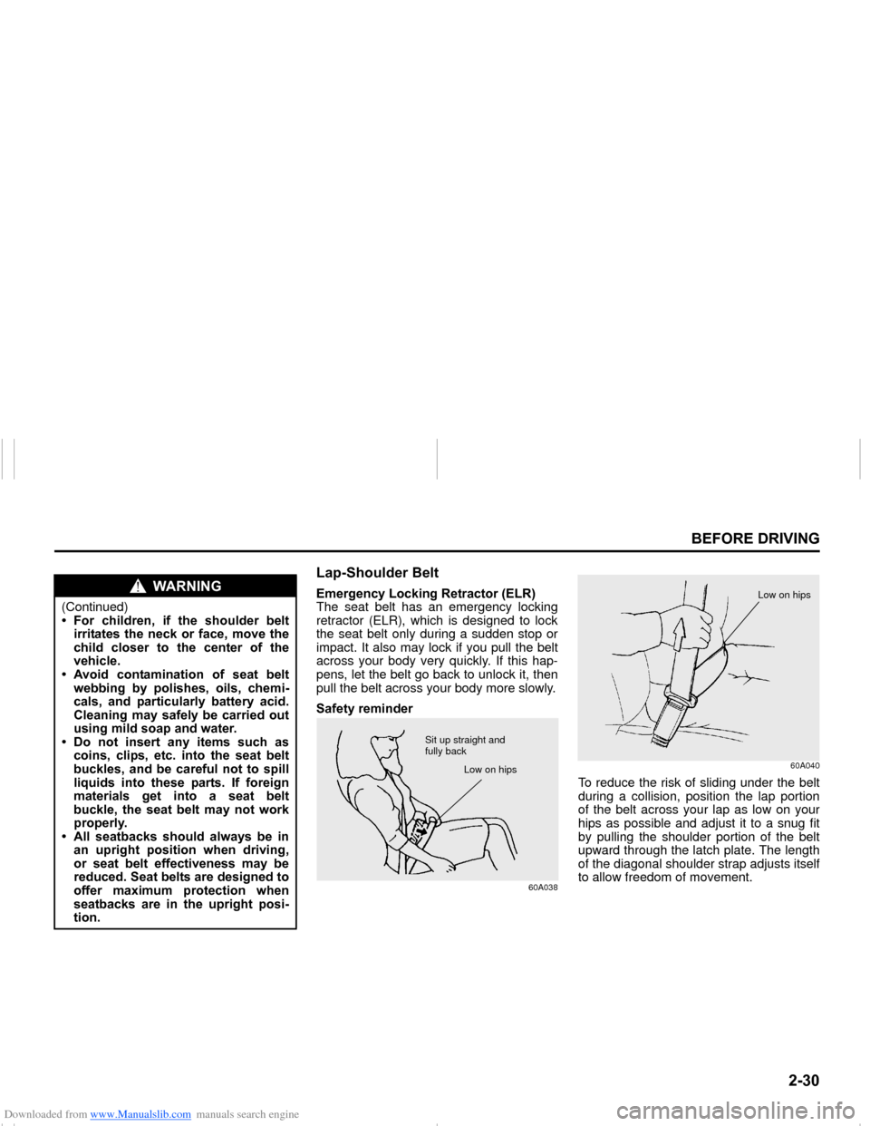 SUZUKI NEXA 2015 1.G Service Manual Downloaded from www.Manualslib.com manuals search engine ����
�%�(�)�2�5�(���5�,�9�,�1�*
���0�6�����(
�/�D�S��6�K�R�X�O�G�H�U��%�H�O�W�(�P�H�U�J�H�Q�F�\��/�R�F�N�L�Q�J��5�H�W�U�D�F�W�R
