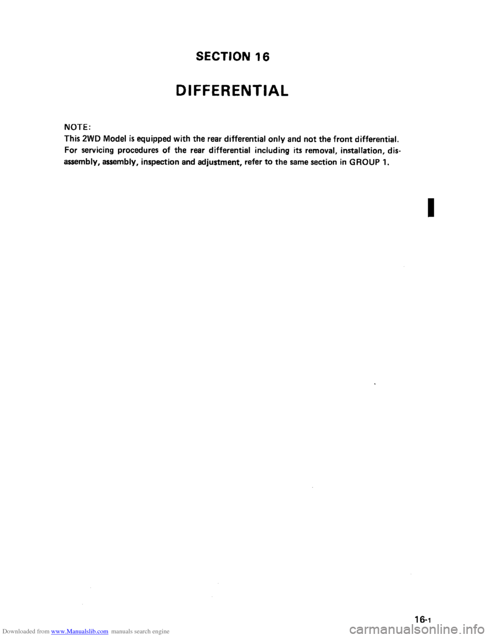 SUZUKI SAMURAI 1991 2.G 2WD Supplementary Service Owners Manual Downloaded from www.Manualslib.com manuals search engine SUZUKI SAMURAI 1991 2.G 2WD Supplementary Service Owners Manual Downloaded from www.Manualslib.com manuals search engine