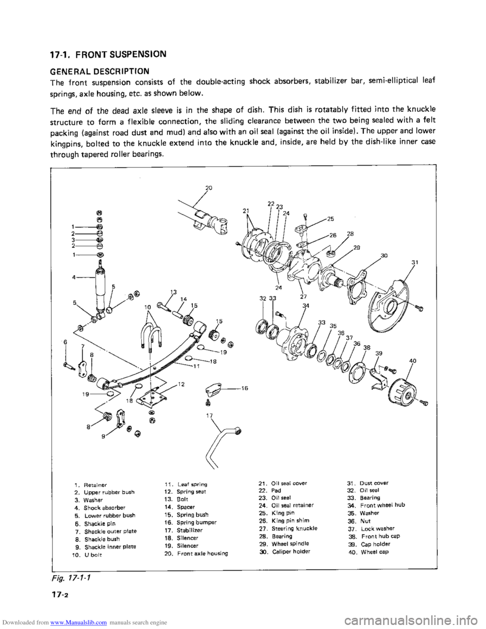 SUZUKI SAMURAI 1991 2.G 2WD Supplementary Service Owners Manual Downloaded from www.Manualslib.com manuals search engine SUZUKI SAMURAI 1991 2.G 2WD Supplementary Service Owners Manual Downloaded from www.Manualslib.com manuals search engine