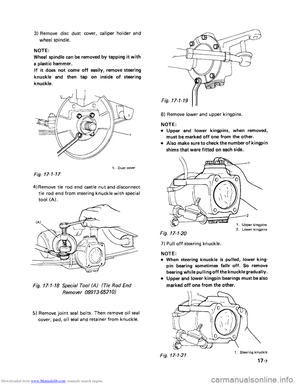 SUZUKI SAMURAI 1991 2.G 2WD Supplementary Service Owners Guide Downloaded from www.Manualslib.com manuals search engine    