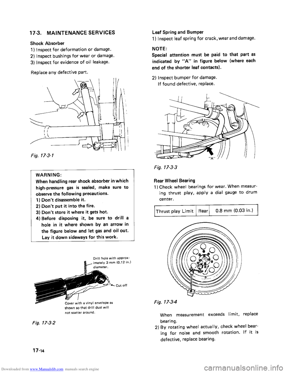 SUZUKI SAMURAI 1991 2.G 2WD Supplementary Service Owners Guide Downloaded from www.Manualslib.com manuals search engine    