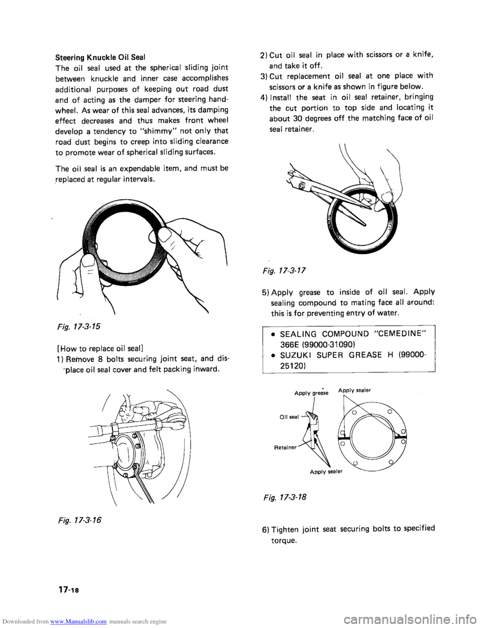 SUZUKI SAMURAI 1991 2.G 2WD Supplementary Service Service Manual Downloaded from www.Manualslib.com manuals search engine SUZUKI SAMURAI 1991 2.G 2WD Supplementary Service Service Manual Downloaded from www.Manualslib.com manuals search engine