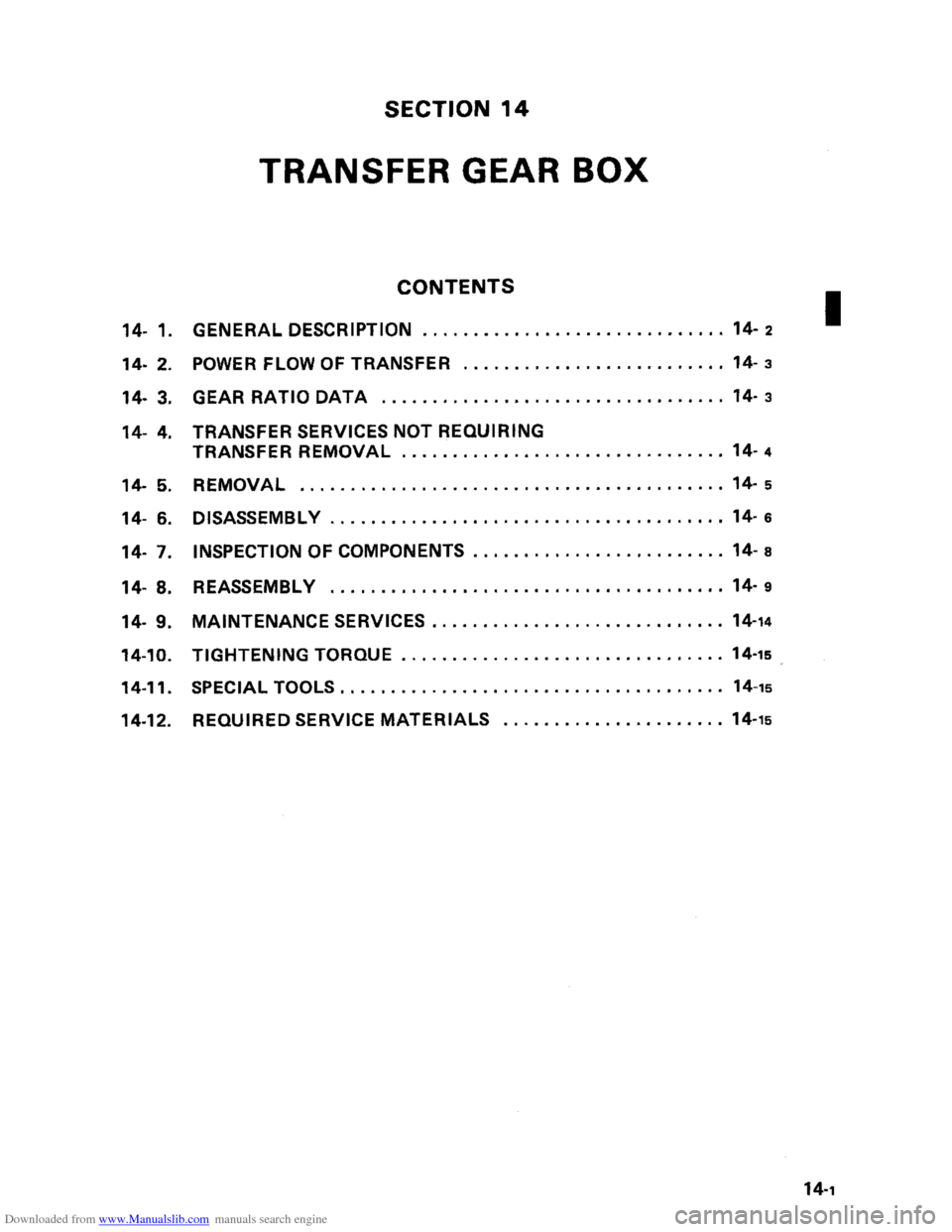 SUZUKI SAMURAI 1991 2.G 2WD Supplementary Service Workshop Manual Downloaded from www.Manualslib.com manuals search engine    