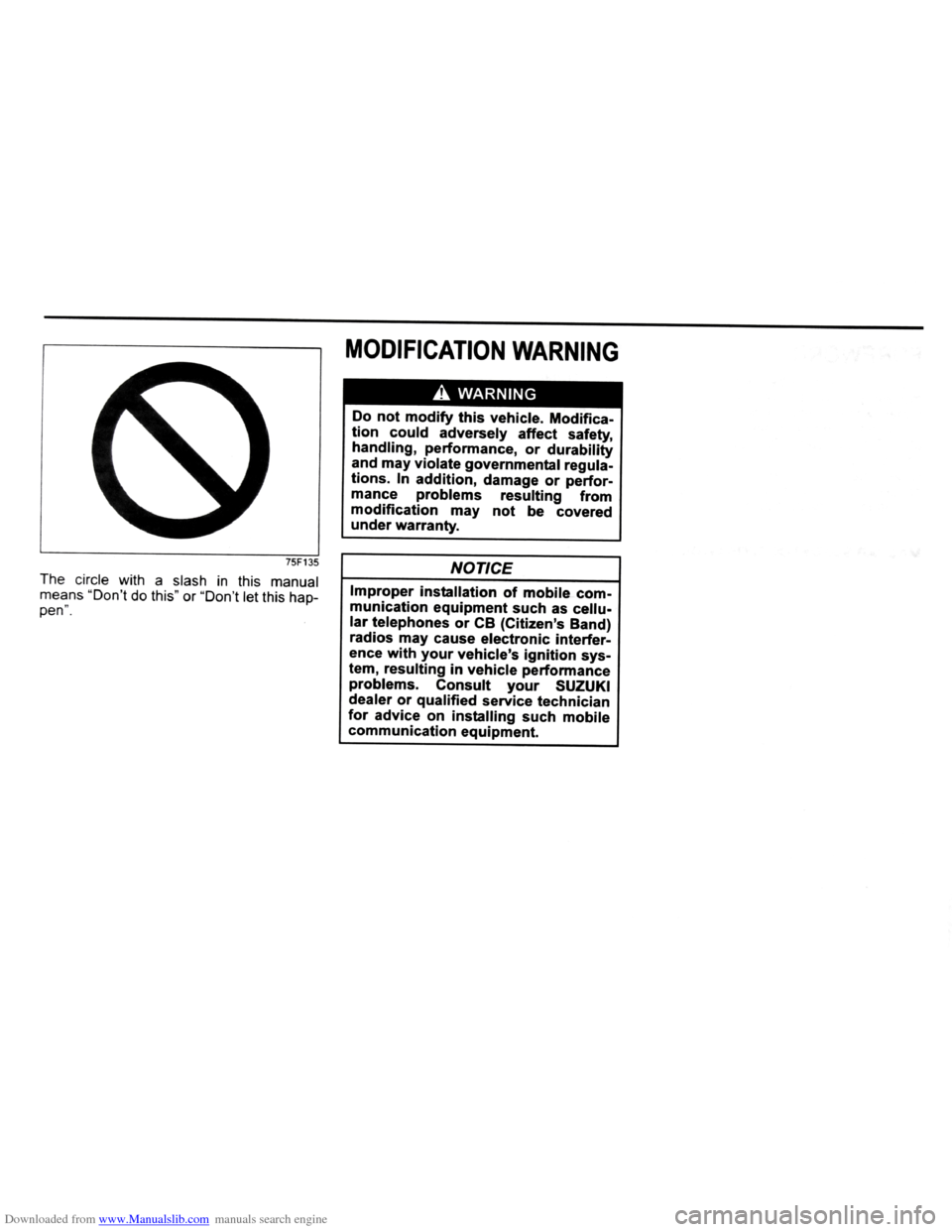 SUZUKI SPLASH 2005 1.G Owners Manual Downloaded from www.Manualslib.com manuals search engine SUZUKI SPLASH 2005 1.G Owners Manual Downloaded from www.Manualslib.com manuals search engine