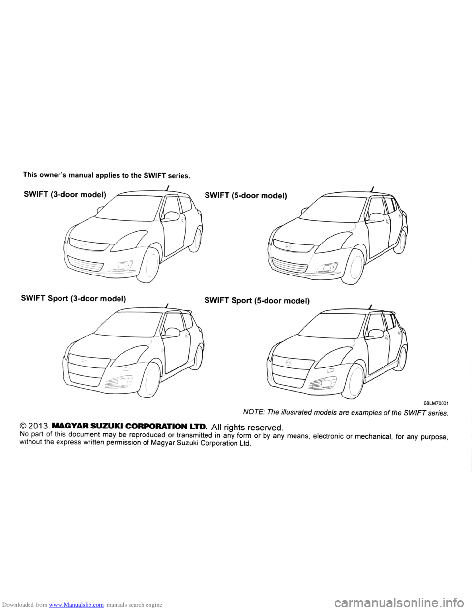 SUZUKI SWIFT 2005 2.G Owners Manual Downloaded from www.Manualslib.com manuals search engine   