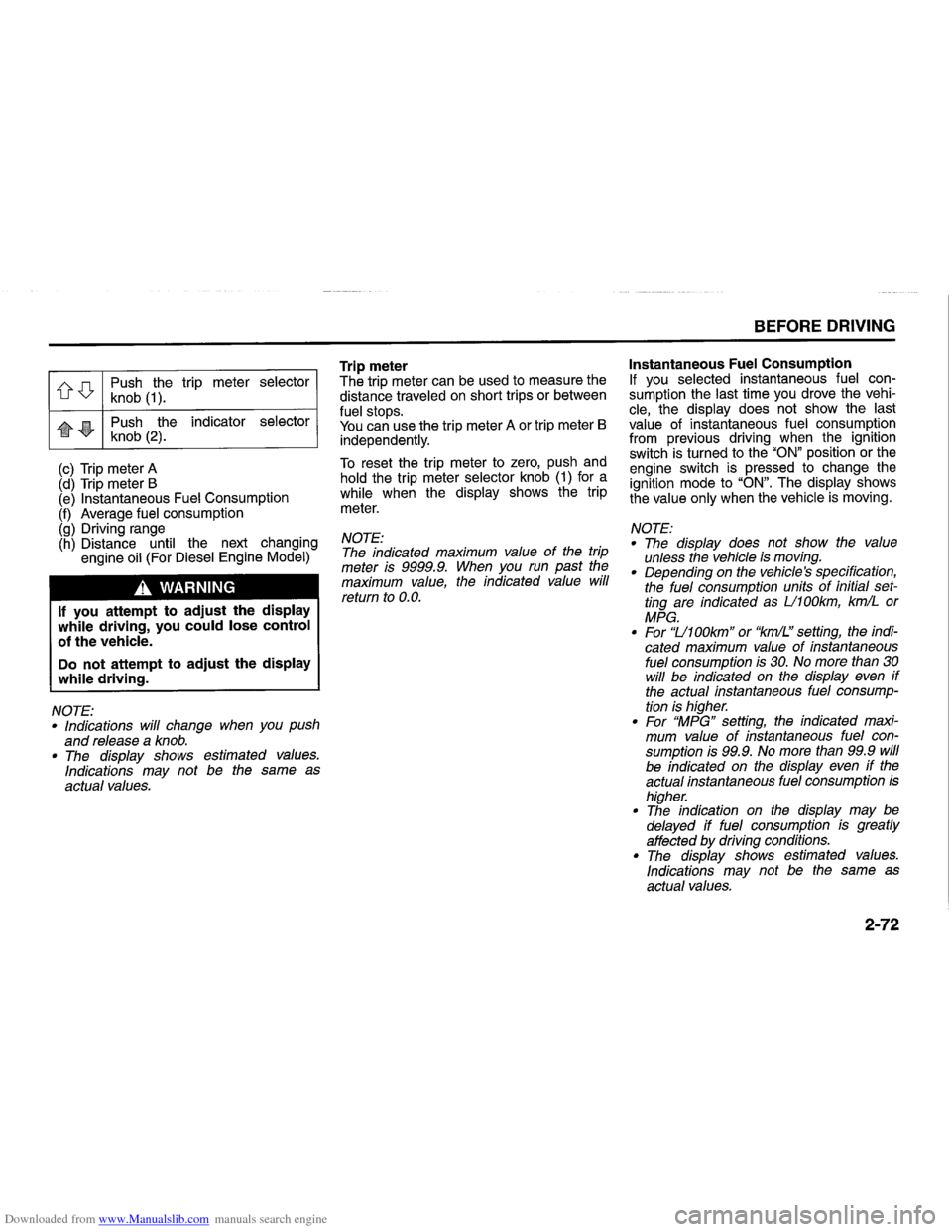SUZUKI SWIFT 2009 2.G Owners Manual Downloaded from www.Manualslib.com manuals search engine   