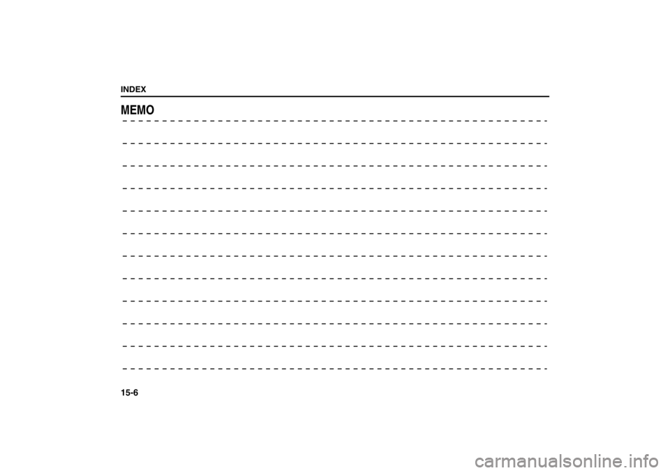 SUZUKI SX4 2008 1.G Owners Manual 15-6INDEX
80J21-03E
MEMO 