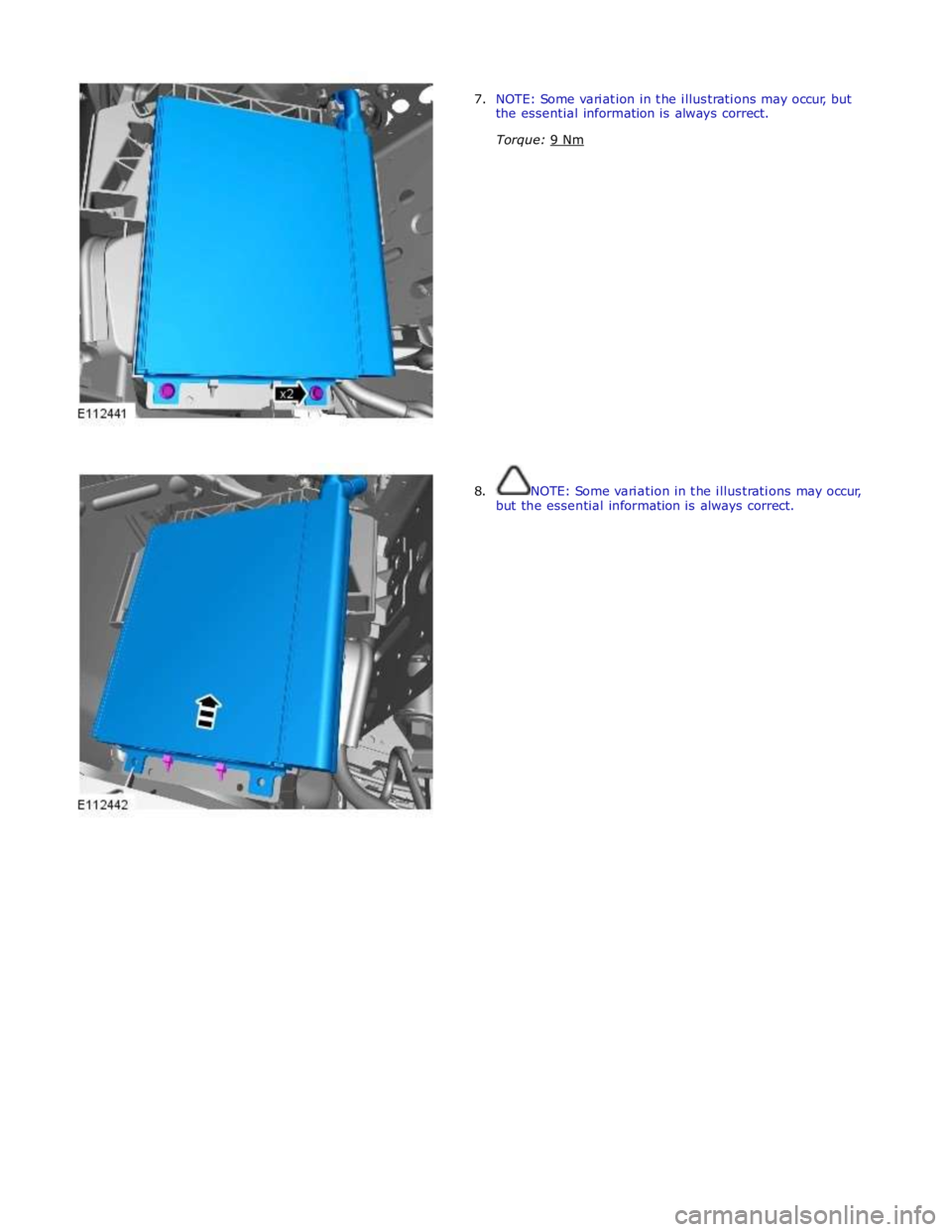 JAGUAR XFR 2010 1.G Workshop Manual  
 
 
 
 
 
 
 
 
 
 
 
 
 
 
 
 
 
 
 
 
8.  NOTE: Some variation in the illustrations may occur, 
but the essential information is always correct.  