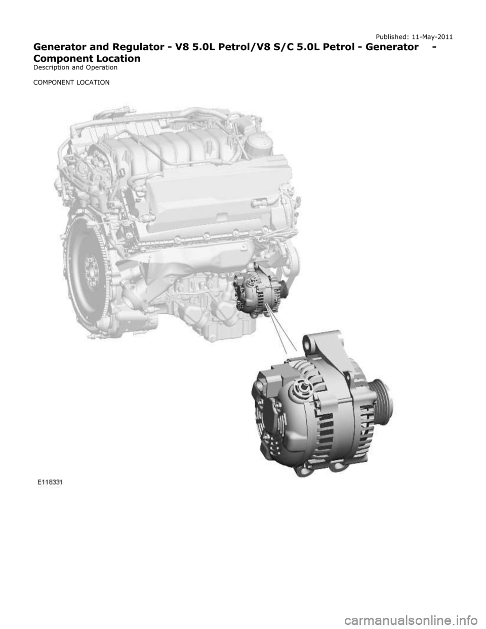 JAGUAR XFR 2010 1.G Workshop Manual 