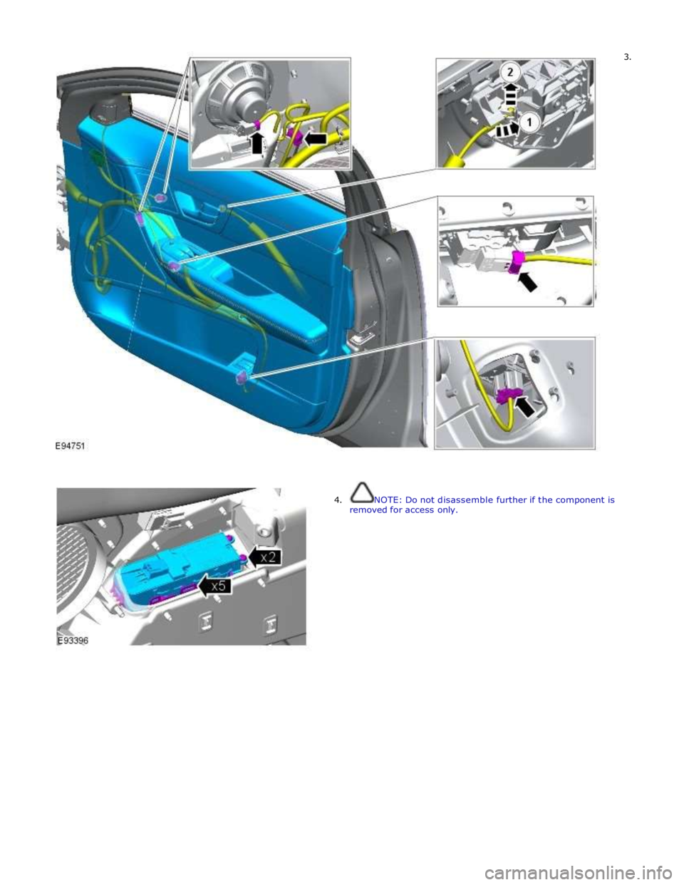 JAGUAR XFR 2010 1.G Workshop Manual 3.
4. NOTE: Do not disassemble further if the component is removed for access only. JAGUAR XFR 2010 1.G Workshop Manual 3.
4. NOTE: Do not disassemble further if the component is removed for access only.