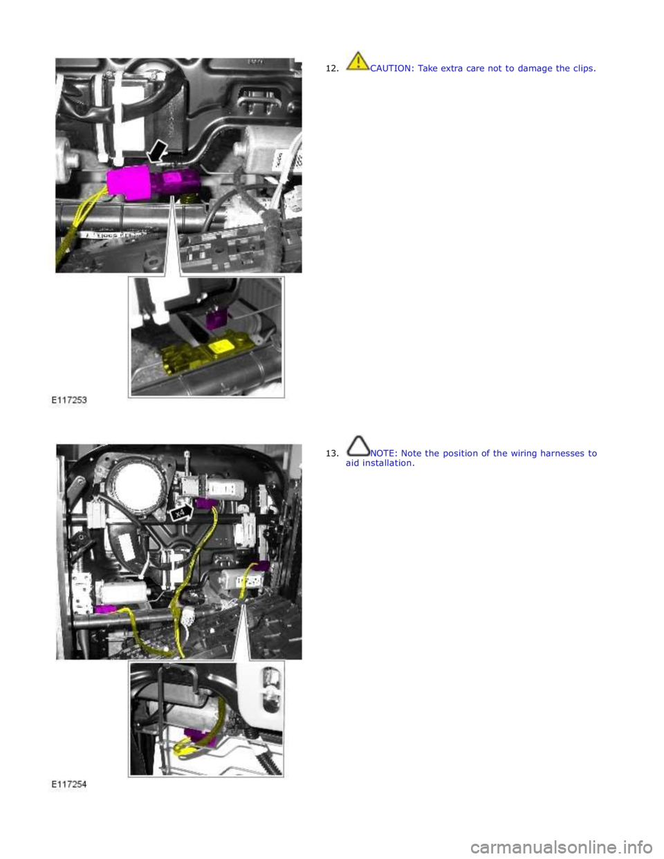 JAGUAR XFR 2010 1.G Workshop Manual  
12. 
 
 
 
 
 
 
 
 
 
 
 
 
 
 
 
 
 
 
 
 
 
 
 
 
 
 
 
 
 
 
 
 
 
 
 
13. CAUTION: Take extra care not to damage the clips. 
 
 
 
 
 
 
 
 
 
 
 
 
 
 
 
 
 
 
 
 
 
 
 
 
 
 
 
 
 
 
 
 
 
 
