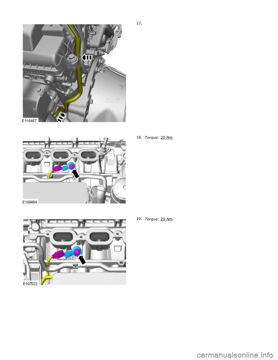 JAGUAR XFR 2010 1.G Workshop Manual  
 
 
 
 
 
 
 
 
 
 
 
 
 
 
 
 
Torque: 20 Nm  