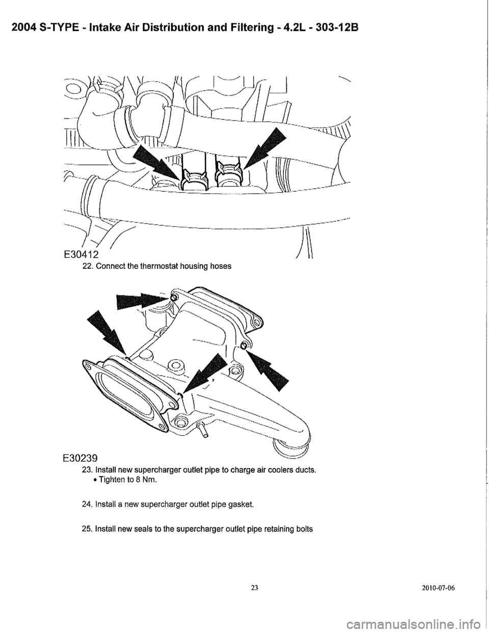 JAGUAR S TYPE 2005 1.G Supercharger Removal And Instalation Manual 