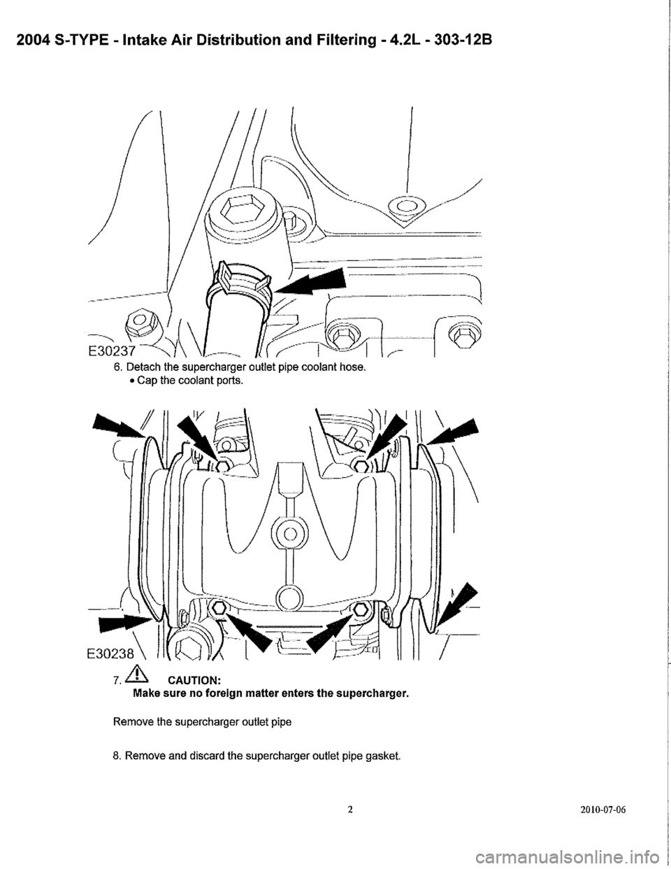 JAGUAR S TYPE 2005 1.G Supercharger Removal And Instalation Manual 